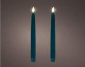 Emerald LED Realistic Wick Dinner Candle BO  H.24.5cm Set of 2 image