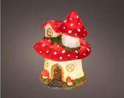 LED Fairy House Mushroom Decoration – Battery Operated, Warm White 27cm image