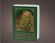 LED Water Spinner Christmas Book – Green | 23.5cm image
