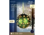 Micro Led Rotating Bauble Steady Indoor Green/Warm White D.19cm image