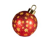 Micro LED Rotating Glass Bauble – Red 23cm BO image