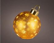 Micro LED Rotating Glass Bauble – Gold 23cm BO image