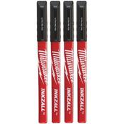 Milwaukee Inkzall Fine Tip Black Pens - 4pc
