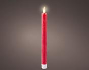 Set of 2 LED Wick Dinner Candles – Indoor Christmas Red BO indoor dia2.2cm x H.24.5cm Battery Operated image