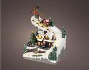 Micro LED Animated Christmas Village Scene with Music – 23.5cm image