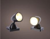 Set of 2 LED Spotlights – Indoor (Black, Warm White, Steady Light) Battery Operated image
