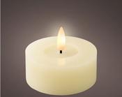 Set of 2 LED Tealight Candles – Indoor Cream  dia7cm x H.6cm Battery Operated
