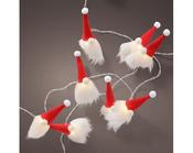 LED Deco String Lights – Fabric Santa Hat indoor L.135cm Battery Operated image