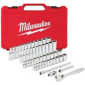 Milwaukee 1/4 "Driver Ratchet &amp; Socket Metric &amp; Imperial - 50pc