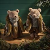 Evergreen Dressed Standing Plush Boy or Girl Bear ornament asstd 32x24x44cm image