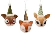 Plush Woodland Animal Hanging Decoration 18cm – Assorted Design image