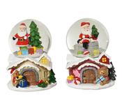Christmas Snow Globe 10.3cm – Assorted Santa Design image