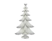 Tree White with Brushed Grey Finish and Star Topper h48cm