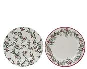 Christmas Decorative Plate 33cm – Assorted Leaf Design image