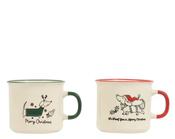 Mug Porcelain Round With Ear Silk Printing, White/Colour(S), L.11.3cm x H.8cm image