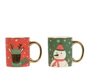 Mug Porcelain Round With Ear Decal, Colours/Multi, L.12cm x H.9.5cm image