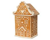 Gingerbread House Dolomite Storage Jar 23cm image