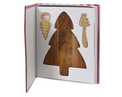 Christmas Acacia Serving Board Gift Set – Cheese Knife &amp; Bottle Opener image