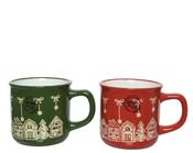 Mug Earthenware Imitation Enamel Mug Shape  Assorted, L.12.5cm x H.8.6cm image