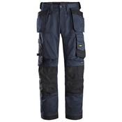 Snickers 6251 Stretch Loose fit Work Trousers Holster Pockets Navy/Black
