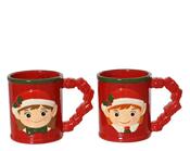 Christmas Elf Mug – Red | 2 Assorted Design image