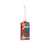 Crayons Glass Hanging Christmas Decoration image