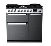Rangemaster Dual Fuel Edge Deluxe Black Glass image