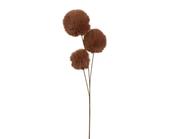 Faux Fur Pom Pom Spray – Brown 70cm image