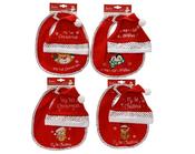Baby’s First Christmas Bib and Hat Set – Assorted Design H.24cm image