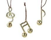 Gold Music Note Christmas Hanging Decoration – Assorted Designs H.10cm image