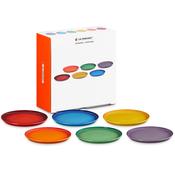 Le Creuset Rainbow Set of 6 Coupe Side Plates