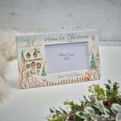 Holly Cottage Scene Ceramic Photo Frame  26x16cm image