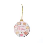 Santa's Magical Feast Baby's First Christmas Bauble Hanger W 10.8x10.8cm image