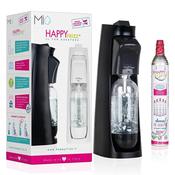 Happy Frizz MIO Sparkling Water Maker, BLACK (+Gas &amp; 1 Bottle)