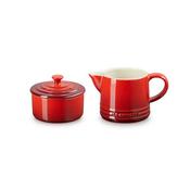 Le Creuset 300ml Milk &amp; 250ml Sugar Set Cerise