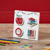 Teacher Magnet 4 Assorted - Chunky Illustrated Wood