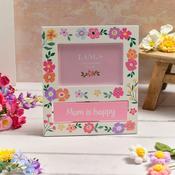 Bright &amp; Beautiful "Mum Is..." Photo Frame with Spinning Block 21 x 24cm image