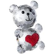 Galway Crystal Love Bear Pink