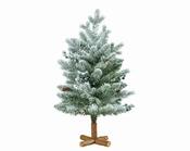 Aspen Mini Tree Snowy Glitter Indoor, Green/White D.38 cm x H.60 cm image