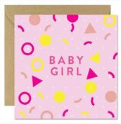 BBunny Baby Girl Shape Card