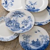 Archive Blue Aynsley Teaplates - Set of 6