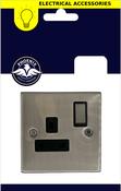 Chrome Nickel 1 Gang Double Pole Switched Socket image