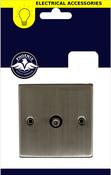 Chrome Nickel 1 Gang Satellite Socket image