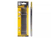 DeWalt DT2084 Bi-Metal Jigsaw Blades 180mm Pack of 5