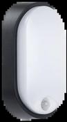 Eco Oval Bulkhead PIR IP54 10W 4000K 700lm (B/W Trim)