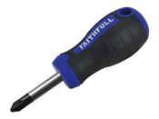Faithfull Soft Grip S/Driver 2pz x 38mm Stubby  | FAISDPZ2S