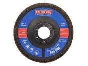 Faithfull Aluminium Oxide Flap Disc A40 – 115mm