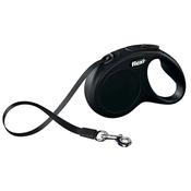 Flexi Classic Tape Lead | Medium | 5m | Black | Dog Lead