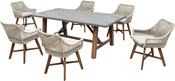 Genoa 6 Seater Garden Furniture Dining Set – Grey