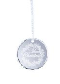 Galway Crystal Merry Christmas Wreath Round Hanging Ornament image